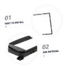 Mobestech 1set Car Stereo Mounting Brackets for Vehicles Audio Installation Frame Compatible with Double Din Easy to Install Bezel for view 3