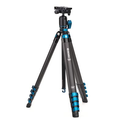 Benro Blackbird Carbon Fiber Tripod Kit  5-Section Travel Carbon Tripod with N00P Ball Head, Flip Locks & Compact Travel Design for DSLR & Mirrorless Cameras (TBBC15N00PM)