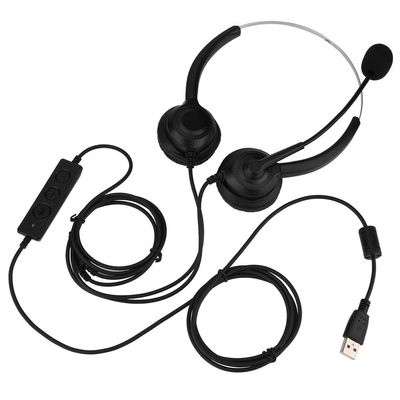 LICAEVEY USB Call Center Headset Noise Cancelling with Microphone, Mute Function,Universal Compatibility,Over Ear USB Computer Earphone