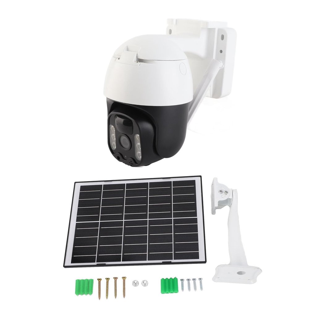 4G LTE Cellular Security Camera, 4MP HD Resolution Solar Powered with 15W Panel Color Night Vision AI Human Detection IP67 Anti Water Outdoor