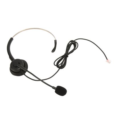 Acouto Professional No Cancelling Single Ear Telephone Headset with Band for C Center and Customer Service