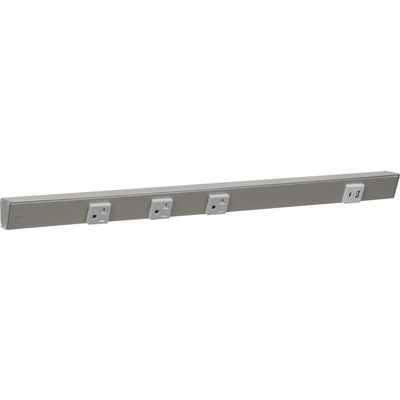 Task Lighting & Power Slim Angle Power Strip with USB-A/C on Right (Satin Nickel, 24")