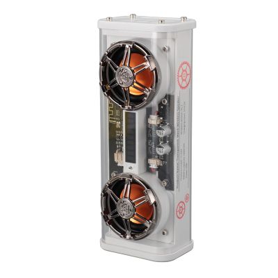 Acouto Transparent Speaker with 2x5W Subwoofer, Portable Speakers, 5.3, Colorful Lights for Home Party and Travel (White)