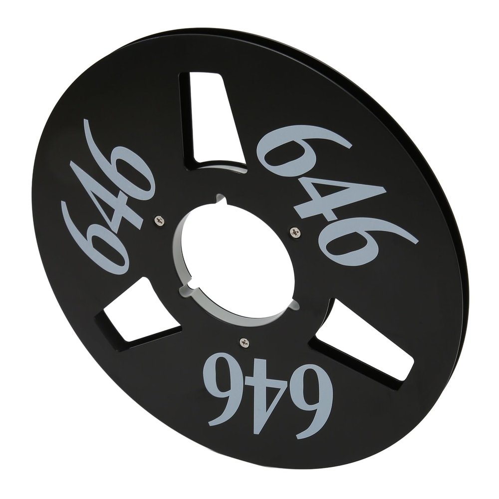 1/4 0 Iversal Aluminum Oy Tape Reel - le, Low No & Bend Replacement for Open Reel Players (Black)