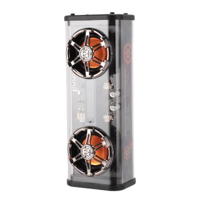Acouto Transparent Speaker with 2x5W Subwoofer, Portable Speakers, 5.3, Colorful Lights for Home Party and Travel (Black)