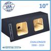 2008-2024 Challenger Dual Sealed Sub Box Subwoofer Enclosure (10" Solo BARIC) view 2