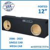 12" Dual ported sub Box Compatible with 2006-2023 ram Regular/Single cab and mega cab Speaker Box car Audio subwoofer Enclosure view 2