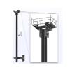 Adjustable Ceiling TV Mount Bracket - Monitor Bracket, TV Lift, Full Motion 360 Deg Rotation Tilt Swivel TV Mount, Fits 12-27 Inch TVs, Fit Flat and Vaulted Ceiling (A 1m) view 2