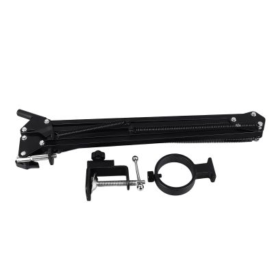 Microscope Articulated Arm Stand, Adjustable Aluminum Alloy Bracket Foldable Microscope Arm Flexible Mount for Industrial Camera