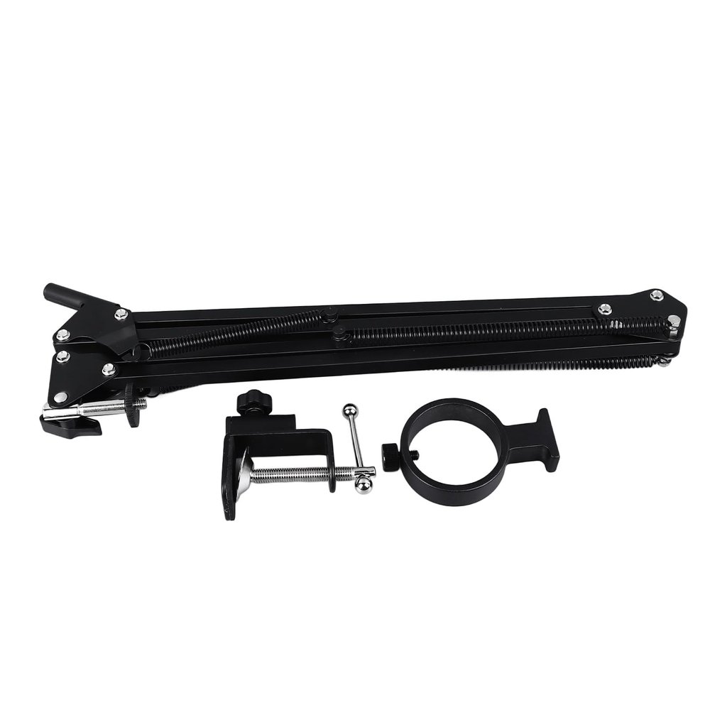 Microscope Articulated Arm Stand, Adjustable Aluminum Alloy Bracket Foldable Microscope Arm Flexible Mount for Industrial Camera