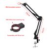 Microscope Articulated Arm Stand, Adjustable Aluminum Alloy Bracket Foldable Microscope Arm Flexible Mount for Industrial Camera view 2