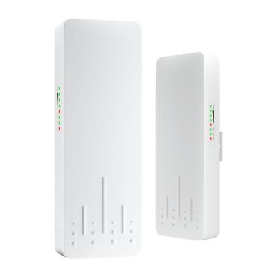 Wireless Bridge with Two 100Mbps LAN Port, 3KM 5.8G Point to Point/Multipoint Outdoor CPE, 14dBi High Gain Antenna WiFi Bridge for Network Expansion, PoE Adapter, IP65 Waterproof, 2 Pack