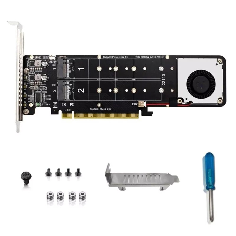 SSD Expansion Split Card Supports 4 Nvme M.2 PCIE 4.0 x16 4 x 32Gbps New