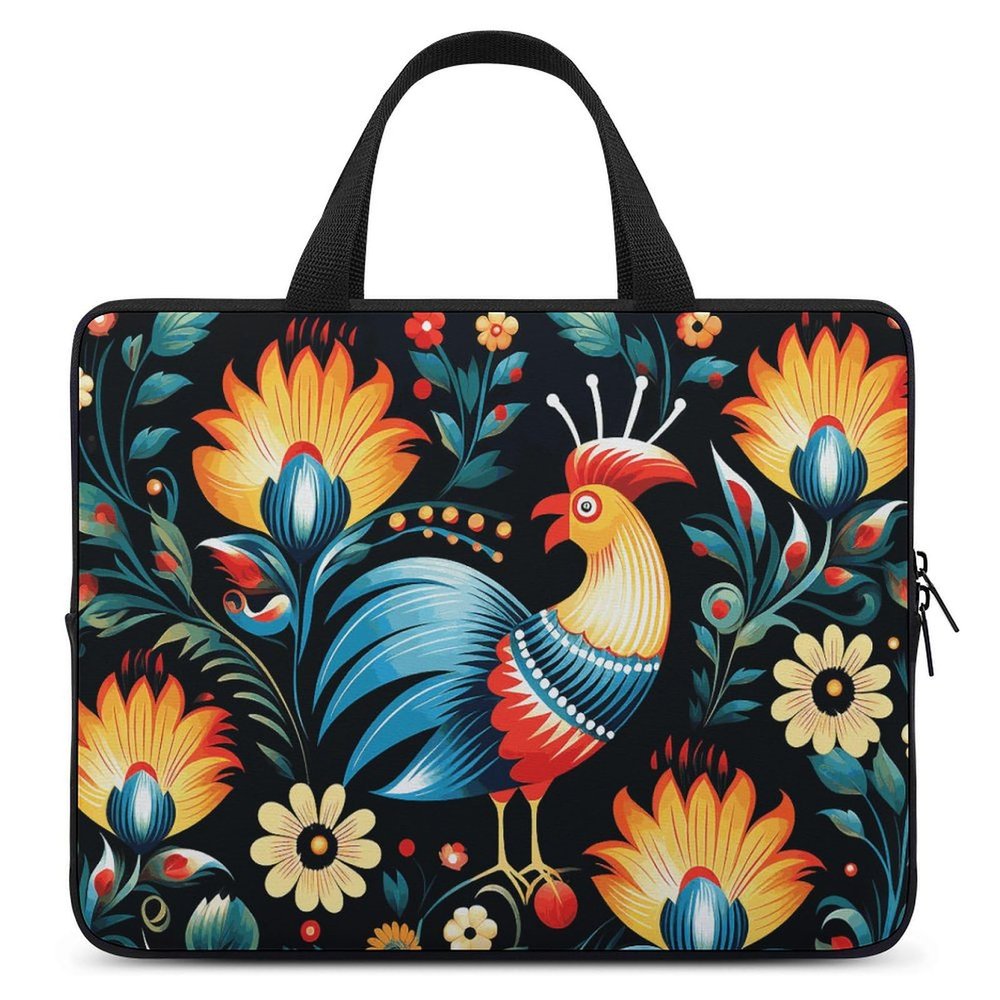Waterproof Laptop Bag Ultra Slim Polish Folk Art Pattern Computer Case Laptop Tote Bag for 10-15 Inch Notebook