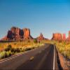 Loccor 12x10ft Fabric Highway Landscape Backdrop Empty Scenic Highway in Monument Valley Arizona Desert Landscape Background for Desert Trip Party Decorations Photo Studio Props view 1