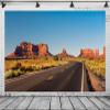 Loccor 12x10ft Fabric Highway Landscape Backdrop Empty Scenic Highway in Monument Valley Arizona Desert Landscape Background for Desert Trip Party Decorations Photo Studio Props view 2