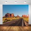 Loccor 12x10ft Fabric Highway Landscape Backdrop Empty Scenic Highway in Monument Valley Arizona Desert Landscape Background for Desert Trip Party Decorations Photo Studio Props view 3