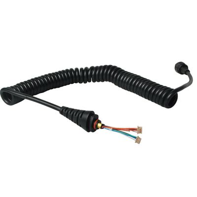 9ft Stretchable Speaker Microphone Spring Cable Connector for Hytera SM25A1