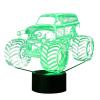 7 Colors Change Large Grave Digger Monster Tractor 3D Desk Lamp Night Light view 1
