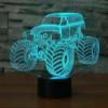7 Colors Change Large Grave Digger Monster Tractor 3D Desk Lamp Night Light view 2