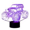 7 Colors Change Large Grave Digger Monster Tractor 3D Desk Lamp Night Light view 3