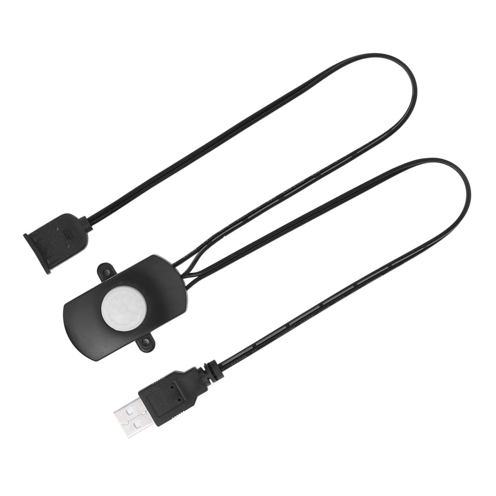 aqxreight PIR Motion for LED Strips 5-24V DC Automatic Infrared Detection 120-Degree Angle USB-Powered for Indoor Lighting Corridors Bathrooms Garages