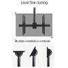 2 Sided Ceiling TV Mount Bracket, Telescopic Height Adjustment TV Mount Bracket, Hanging Full Motion TV Mount Bracket Fits Most 32-70 Inch LED 4K TVs (One Color 1060) view 4