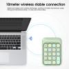 Tangxi Wire Less Number Pads, Cute Colorful Numeric Keypad, 18 Keys USB 2.4G Round Keycap Extensions Keypads, Financial Accounting Portable Numpad for Laptop Desktop, PC (Dreamy Green) view 2