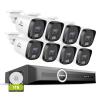SANNCE 8CH 6MP Surveillance PoE NVR System with 8PCS 2K 3MP HD IP Cameras with H.265 Video Compression, Smart IR LED, APP Push Alert, Remote Access (with 1TB HDD) view 1