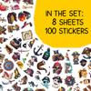 100pcs Pirate Stickers for Kids, Pirates Party Favors Waterproof Decals for Water Bottles Laptop Luggage Computer Scrapbooking Teens Adults Girls view 2
