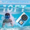 4K Digital Camera Waterproof, Point and Shoot Cameras for Photography, 10FT Underwater Camera with Dual Screens,18X Digital Zoom, 32GB TF Card, Selfie Cameras for Teens Beginners Girls Boys Kids(Blue) view 2