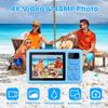 4K Digital Camera Waterproof, Point and Shoot Cameras for Photography, 10FT Underwater Camera with Dual Screens,18X Digital Zoom, 32GB TF Card, Selfie Cameras for Teens Beginners Girls Boys Kids(Blue) view 4