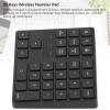 GOWENIC 2.4G Cordless Numeric Keypad, Cordless Slim 35 Key Portable Number Pad with USB Receiver Numpad for Laptop Desktop PC Compatible with W, OS & Android System view 4