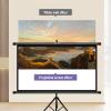 60" 72" Projector Screen With Stand, 4K Full HD, Roll Down Movie Screen for Outdoor Indoor, Wrinkle-Free Portable Projector Screen, Wide Field of View, for Home Theater Cinema Office Movie TV Game(60" view 2