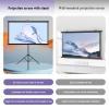 60" 72" Projector Screen With Stand, 4K Full HD, Roll Down Movie Screen for Outdoor Indoor, Wrinkle-Free Portable Projector Screen, Wide Field of View, for Home Theater Cinema Office Movie TV Game(60" view 4