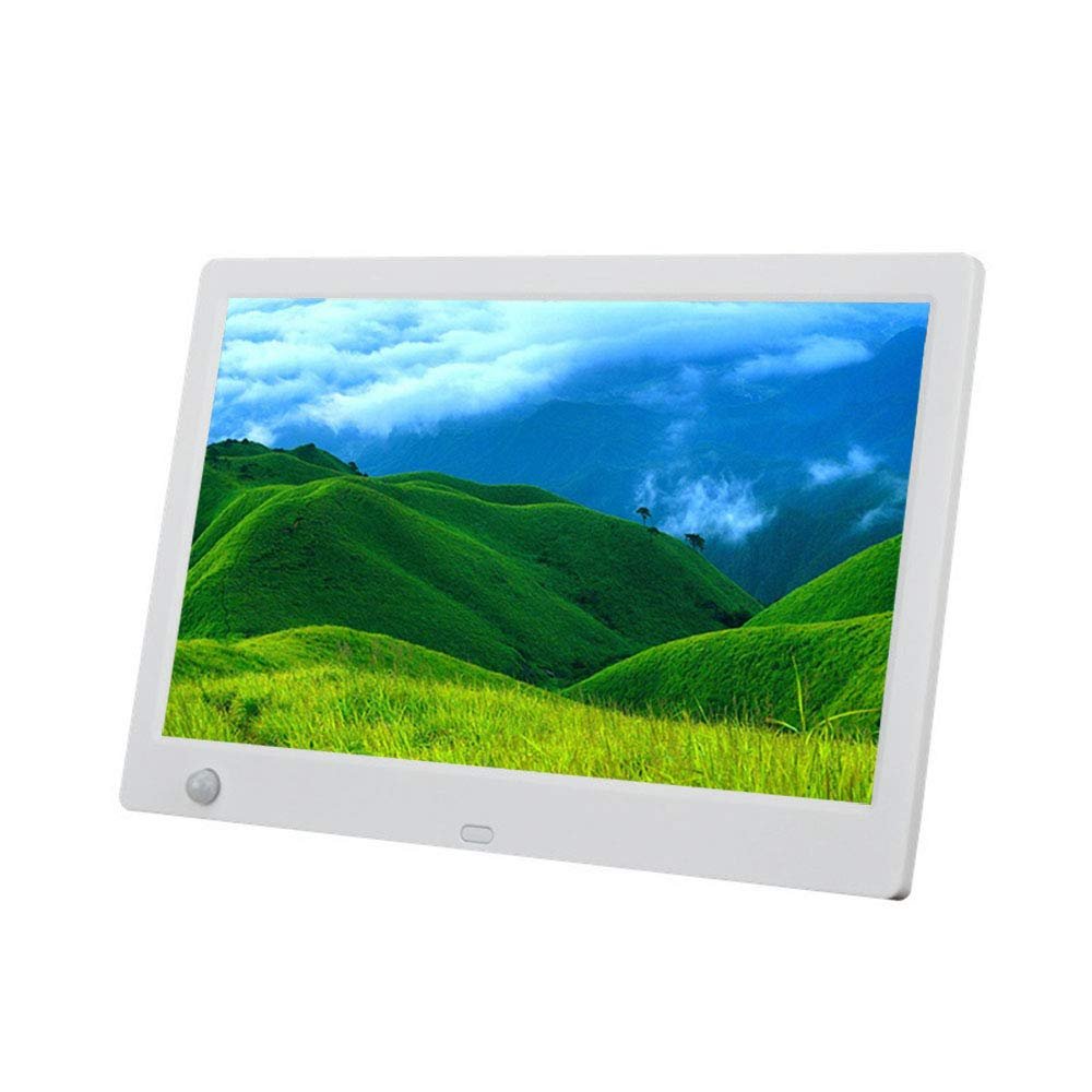 10 inch Digital Photo Frame with Motion Sensor Function 1024 * 600 high Resolution Support SD Card/U Disk Timing Switch Decorative,White