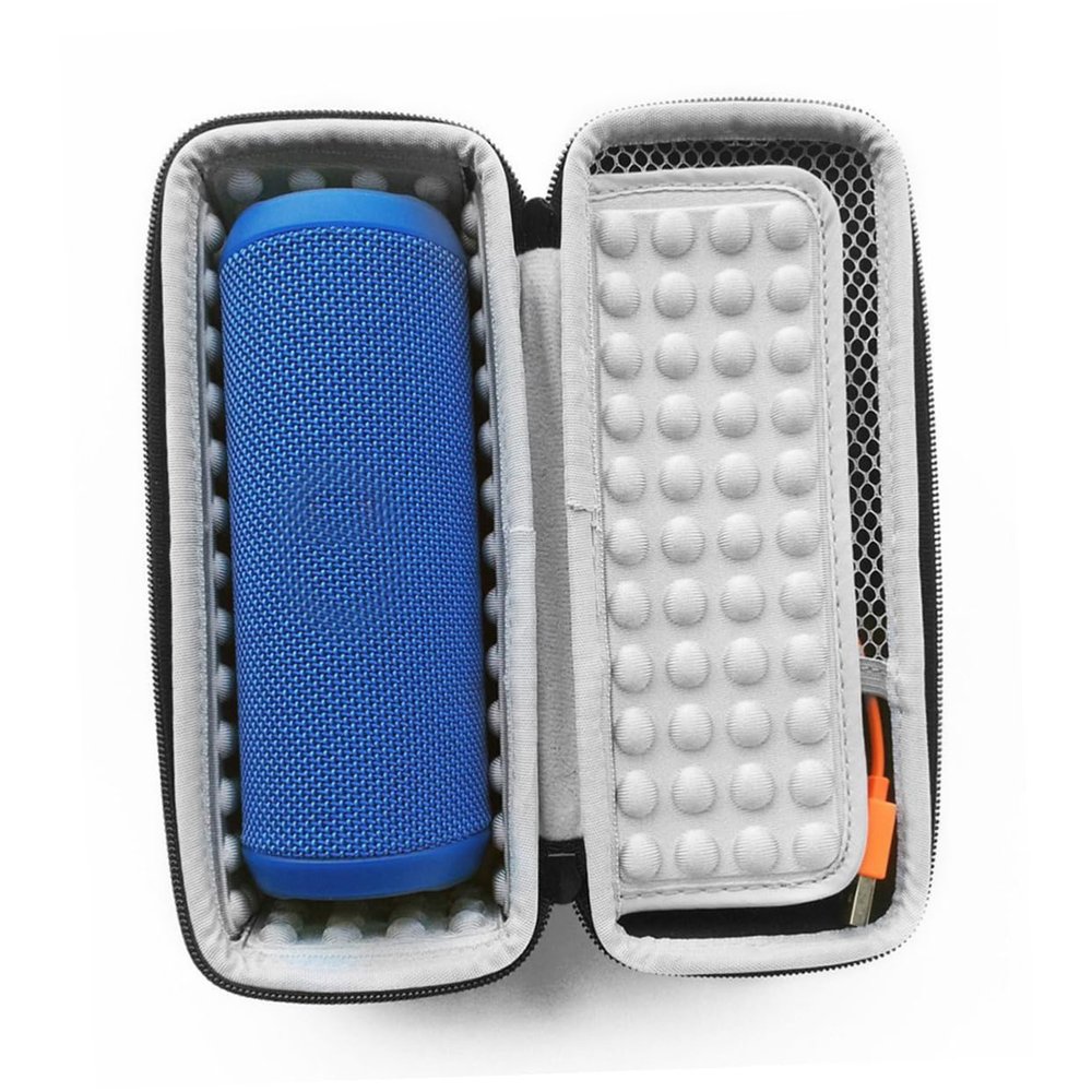 DOITOOL Portable Eva Case Pouch for Speakers Shockproof Holder with Soft Lining Black Grey Storage for Acoustics and Cables