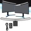 ASHATA Curved Computer Monitor Lamp, 2950-6100K Touch Stepless Dimmable Lamp Bar, USB Powered LED Screen Monitor Light Bar with Remote Control, for Home & Office view 3
