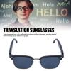 AI Translation Glasses, Multiple Languages Real Time Translation Sunglasses, Built in Microphone and Speaker, Support Video Translation, for Music, Travel and Calls view 2