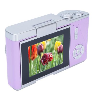 ASHATA 48MP 1080P FHD Digital Camera, Digital SLR Camera for Photography Autofocus, 8X Zoom, 2.4 HD Flip Screen, Built in Flash, Vlogging Video Cameras for Travel (Purple)