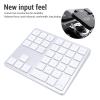 GOWENIC Bluetooth & 2.4G Cordless Numeric Keypad for Laptops, PC Computers Macbooks & Tablets, Dual Mode Portable Number Pad Rechargeable 35 Keys for, Android, & iOS (Silver White) view 2
