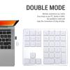 GOWENIC Bluetooth & 2.4G Cordless Numeric Keypad for Laptops, PC Computers Macbooks & Tablets, Dual Mode Portable Number Pad Rechargeable 35 Keys for, Android, & iOS (Silver White) view 4