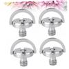 DirectNine Basics 4pcs Camera Handle Screws D- Eyebolt Quick Release Hexagon Socket for Tripod Monopod Plate Iron Plated Fixing Screws Silver view 1
