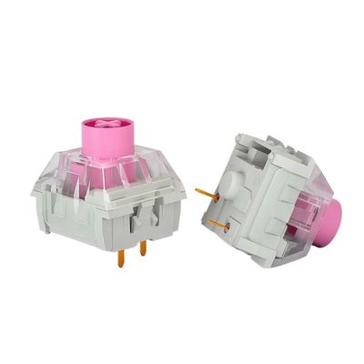 10PCS Switch Mechanical Keyboard Shaft Prevents Noise, can be swapped and Unplugged, Silent Tea Pink(10PCS Red)