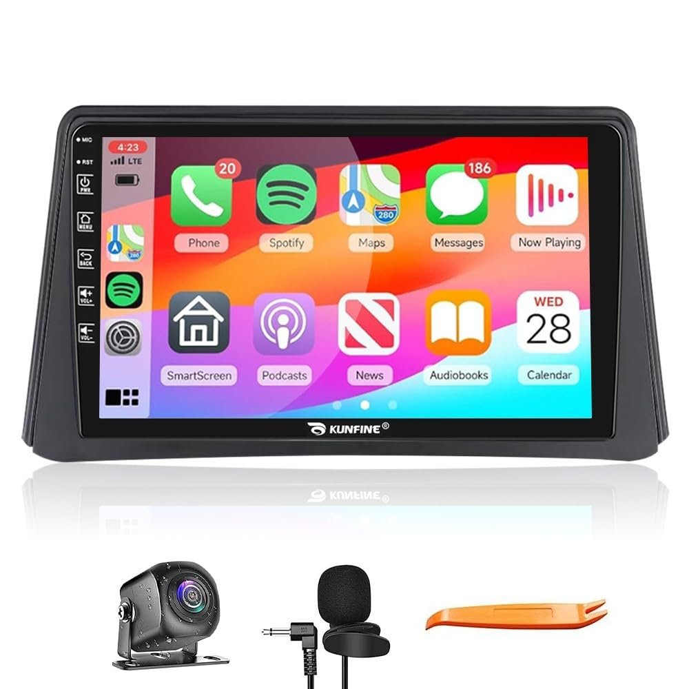 Kunfine Car CarPlay Android Auto Navigation Stereo GPS Radio Reverse Camera Display 9" IPS Touchscreen Headunit Tablet Pad Media Player for Buick Encore 2013-2016, if Applicable Quad Core 4G+64G