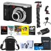 Minolta MNB5Z 56MP 5K Ultra HD 2.8" LCD Screen Digital Camera, Black, Bundle with Shoulder Bag, 64GB Memory Card, Tripod, Cleaning Kit, PC Software Kit view 1