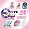 10pcs Ice Hockey Stickers Sheet Ice Hockey Lover Decals Hockey Party Sports Ball Gifts Vinyl Stickers Multiple Different Design, Waterproof, UV- Resistant (Ice Hockey Girl) view 3