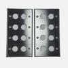 (2) Two Quad Gang Wall Plate Eight XLR Male/Female "D" Stainless Steel view 1