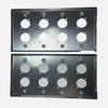 (2) Two Quad Gang Wall Plate Eight XLR Male/Female "D" Stainless Steel view 2