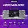 aiwa Retro Boombox CD Player with Cassette Recording, Bluetooth 5.0, FM/AM Radio, USB/SD/AUX Inputs, VU Meters, LCD Display, Dual 40W Speakers - Silver view 2